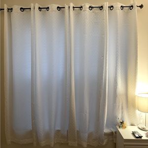 White Curtains, 2 Panels, 40in x 84in